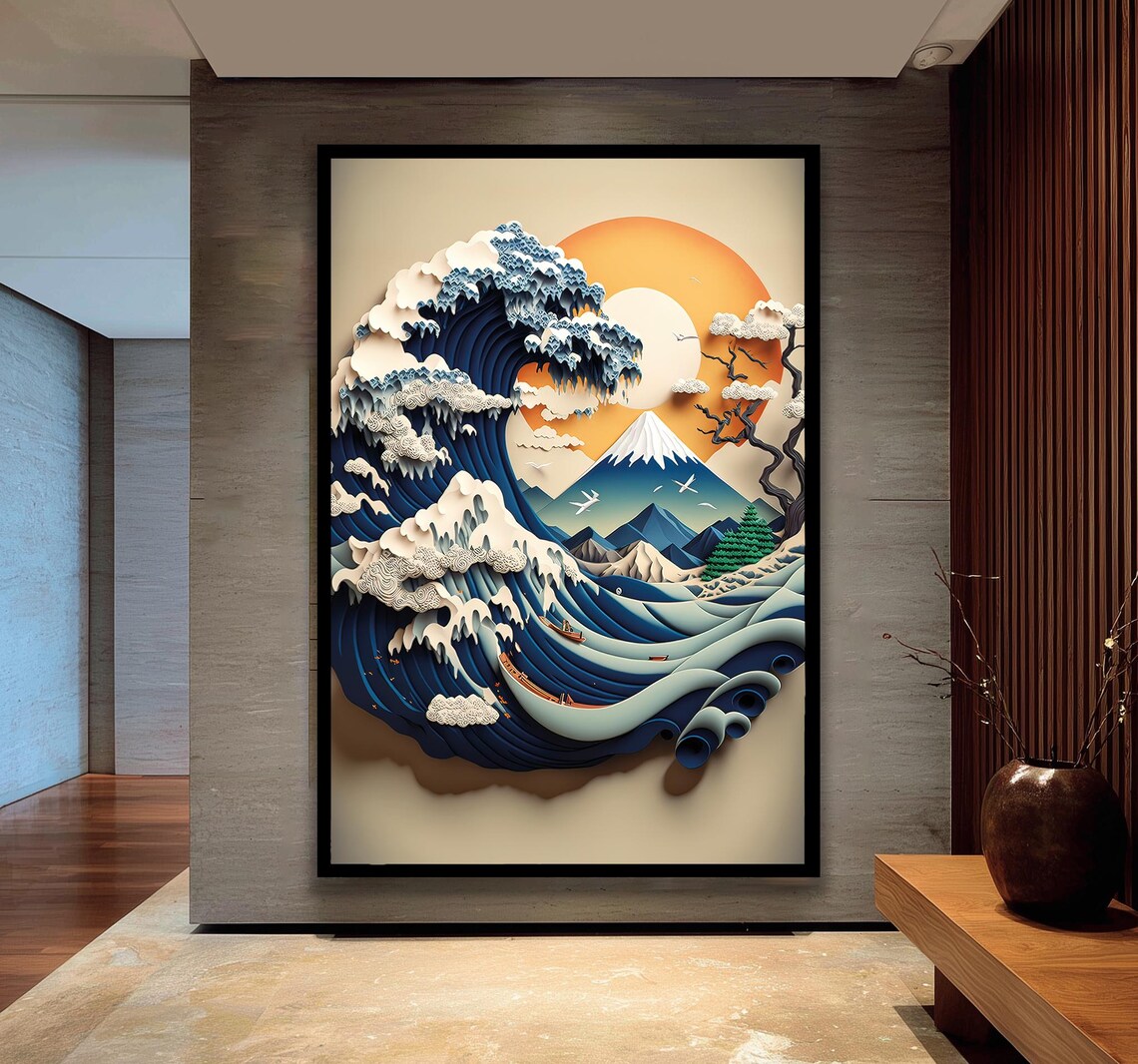 The Great Wave Off Kanagawa, Japanese Wall Art Print