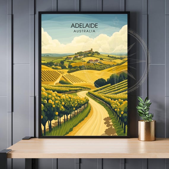 Adelaide Poster Australia Travel Print