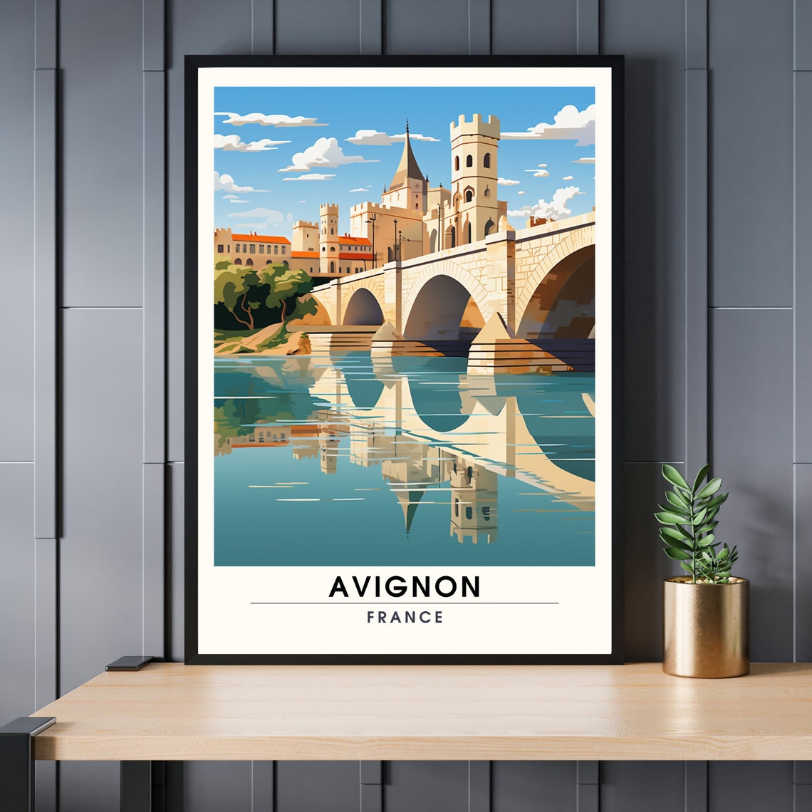 Avignon Travel Poster, Provence France