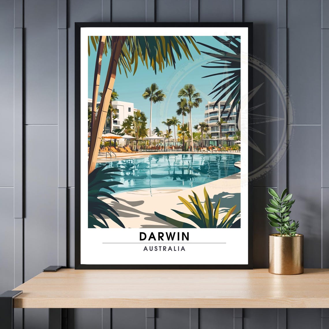 Darwin Travel Poster Australia Print