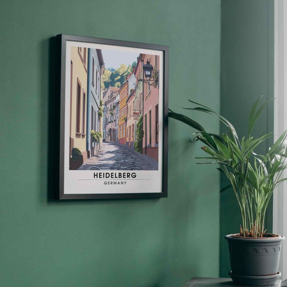 Heidelberg Cobblestone Old Town Street Germany Travel Poster - Image 4