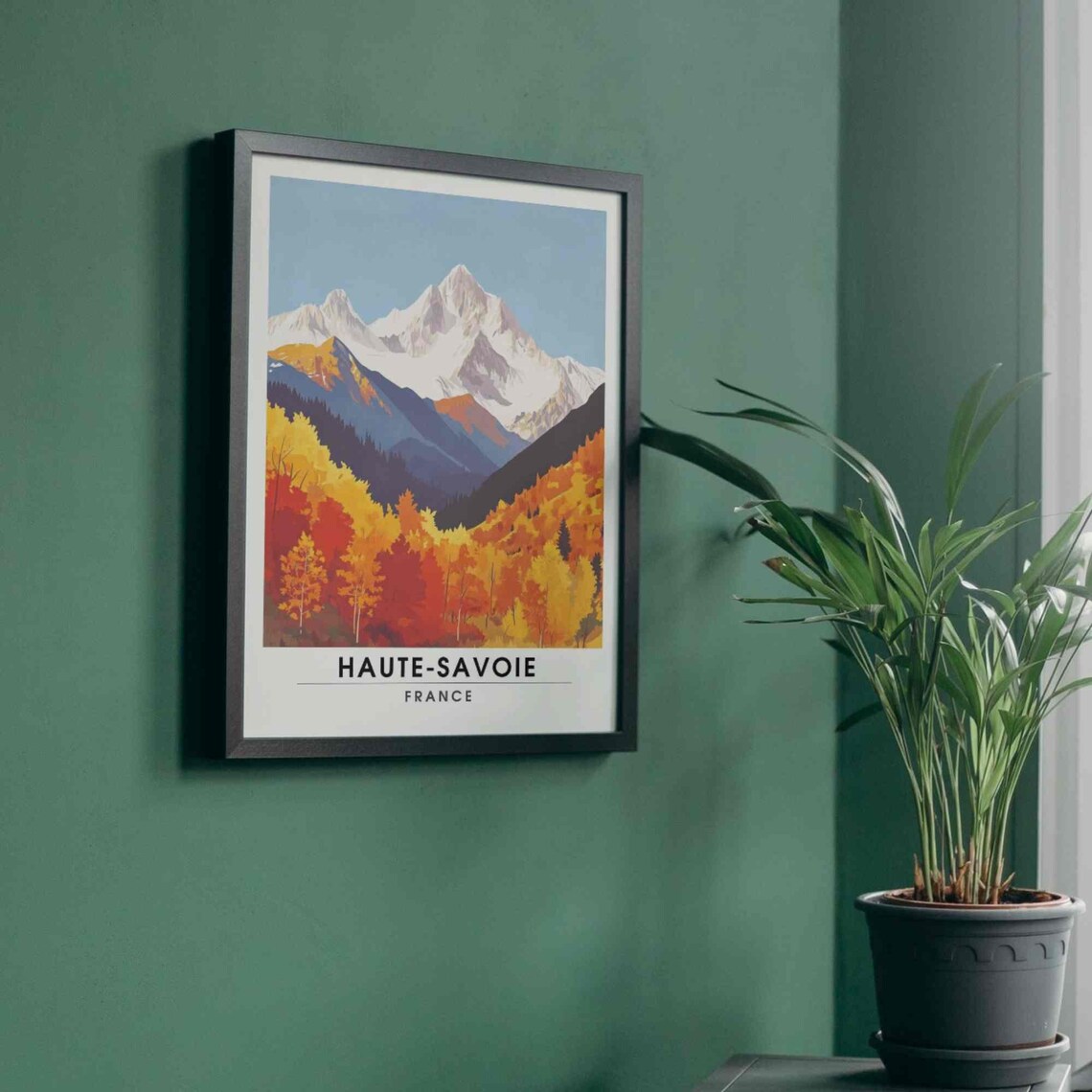 Haute-Savoie France Autumn Alpine Forest Snowy Peaks Travel Poster - Image 4