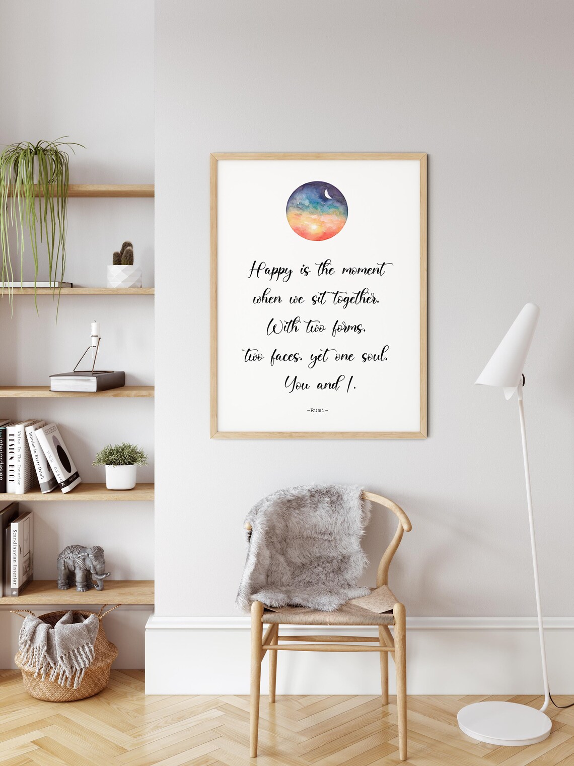 Love Affirmation Quote, Sun And Moon Yin Yang Art Print - Image 2