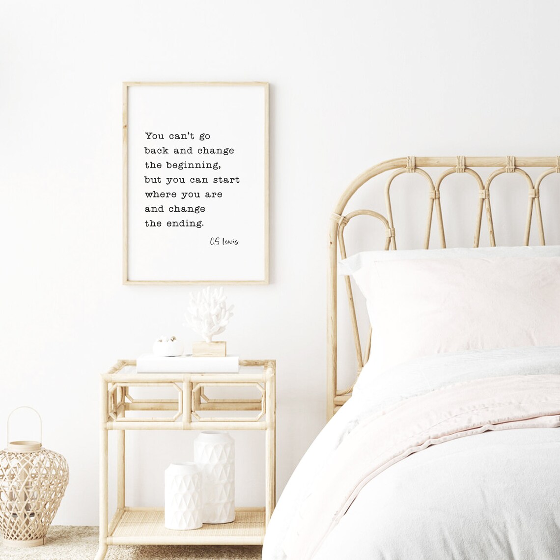 C.S. Lewis Quote Typography Poster, Baptism Gift - Image 2