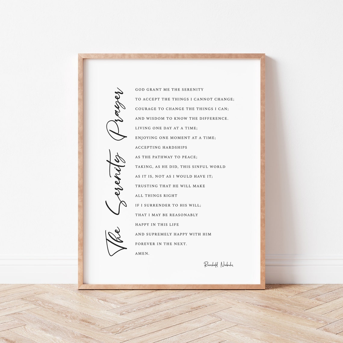 The Serenity Prayer Sign Bible Verse Wall Art Christian Printables Scripture Wall Art Motivational Poster Religious Art - Image 2
