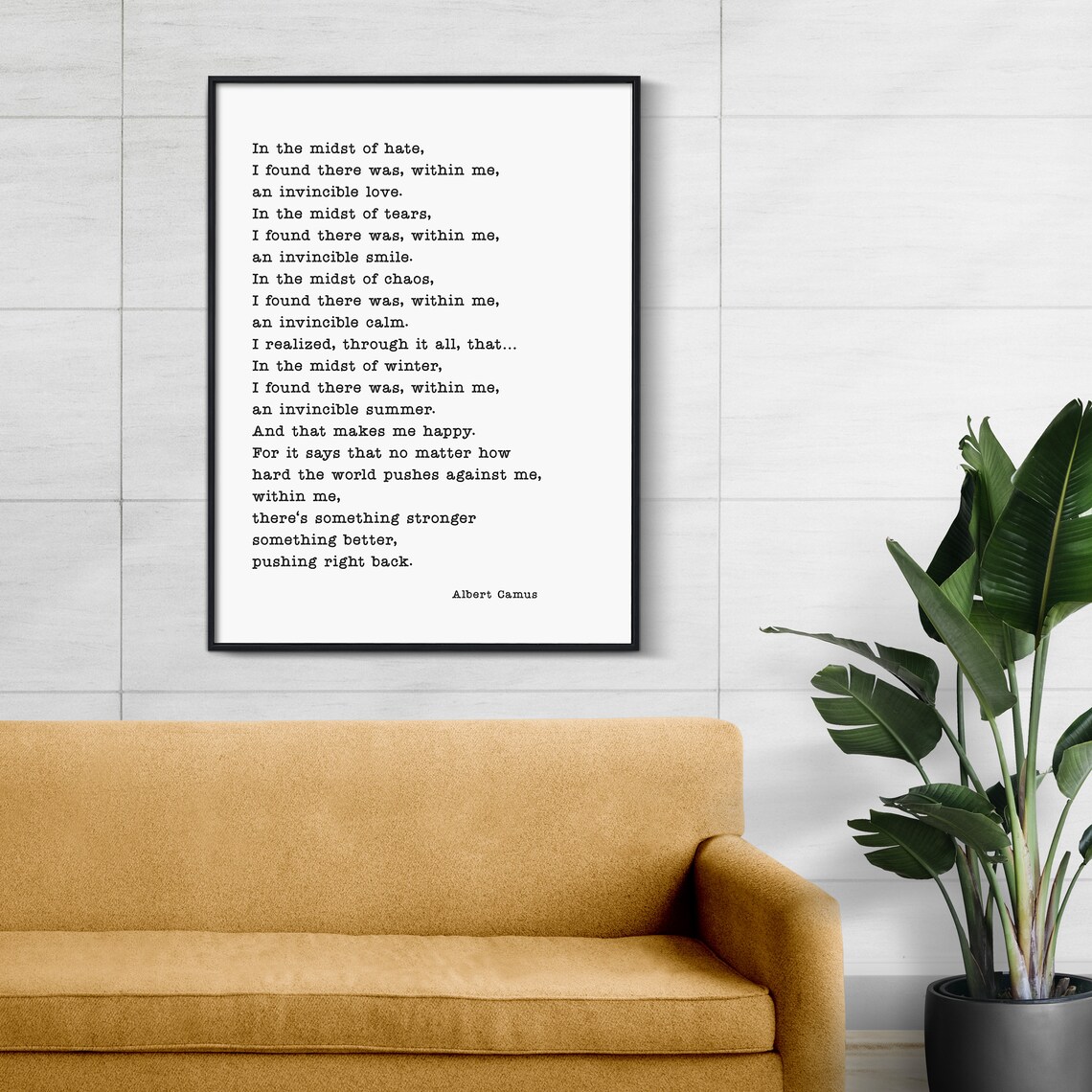Albert Camus Invincible Summer Quote Art Print - Image 3