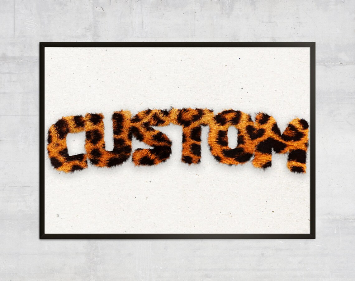 Personalized Tiger Kids Nursery Art Print