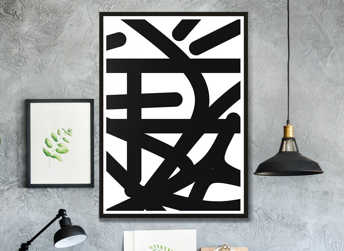 Tagged 3 Shapes Art Print Graffiti Street Urban Abstract Wall