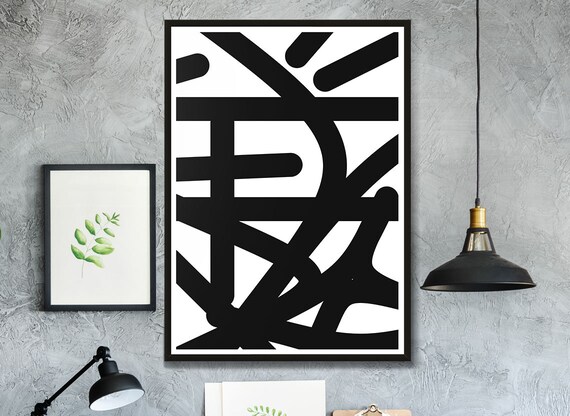 Tagged 3 Shapes Art Print Graffiti Street Urban Abstract Wall