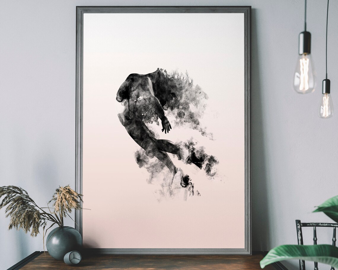 Ballerina Silhouette Feminist Decor Art Print