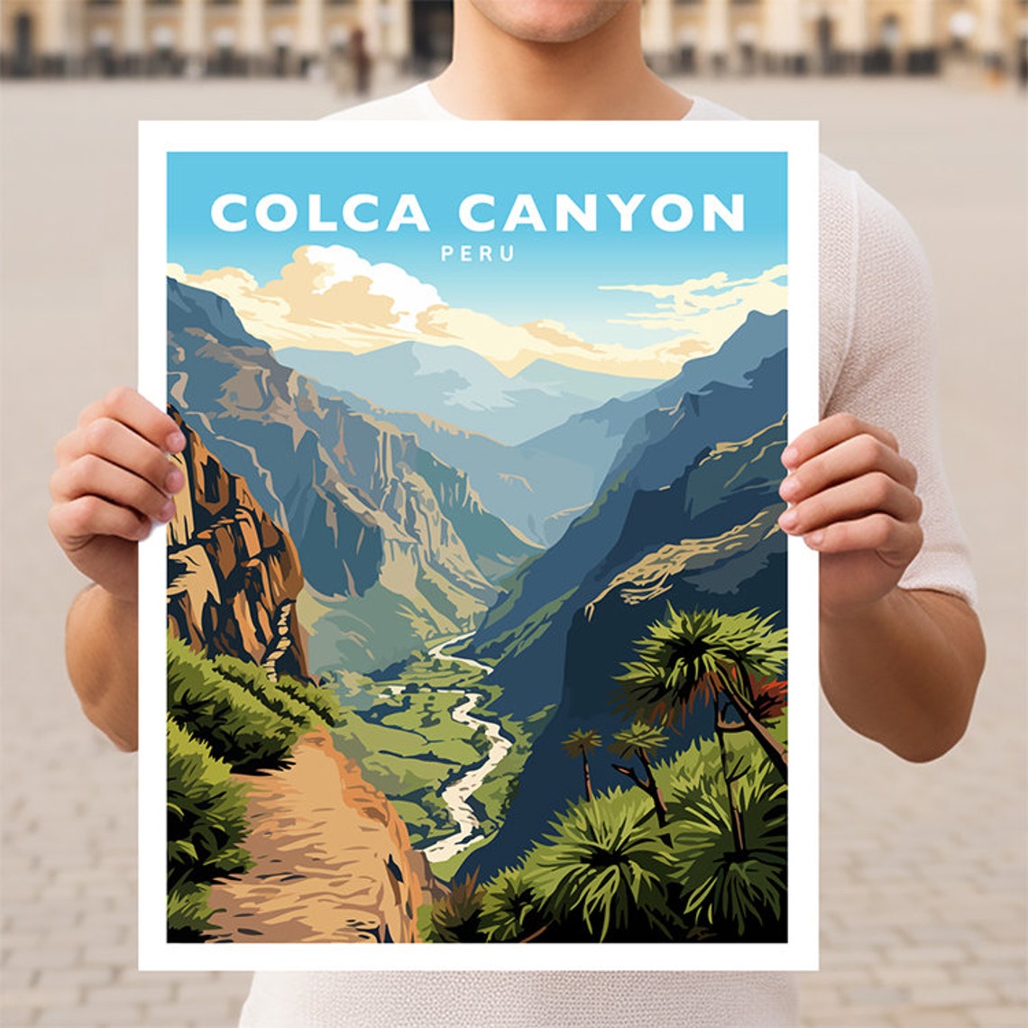 Colca Canyon Peru Travel Wall Art Poster Print
