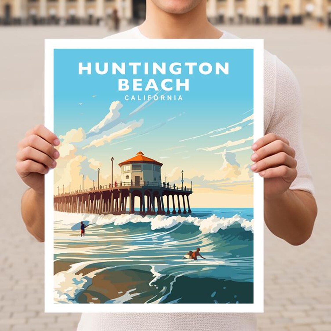 Huntington Beach California Wall Art Print