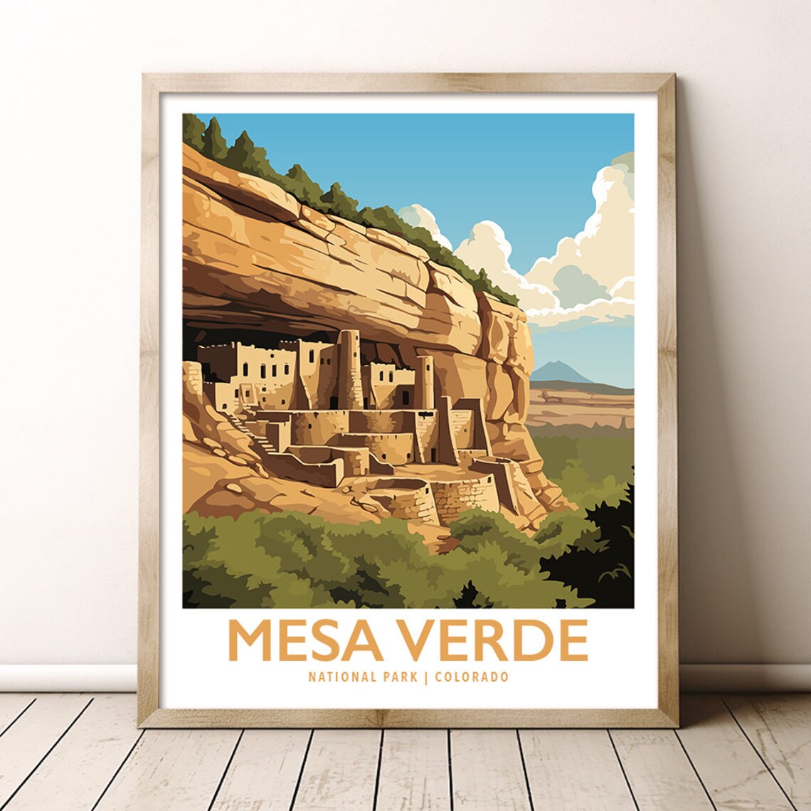 Mesa Verde National Park Travel Poster, Colorado