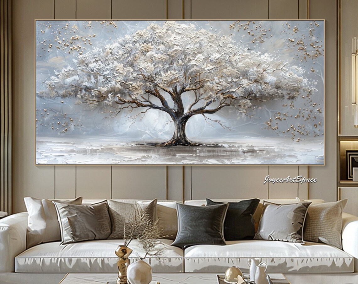 Abstract Tree Landscape, Oil Painting Art Print
