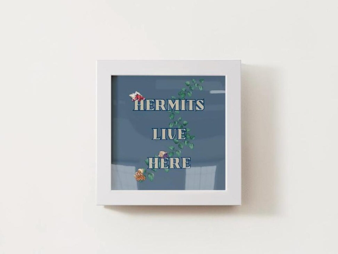 Hermit Crabs Live Here, Sea Life Art Print - Image 2