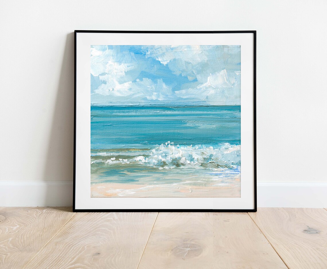 Ocean Seascape Wall Art Print, Coastal Sea View