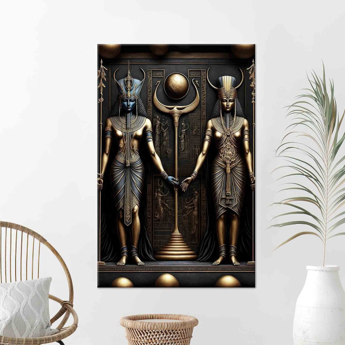 Anubis Hieroglyph Art, Modern Egypt Art Print