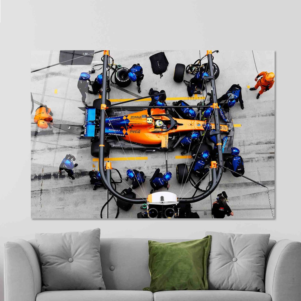 Formula 1 Norris McLaren F1 Race Art Print - Image 2
