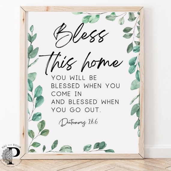 Bless This Home Deuteronomy 28:6 Bible Verse Print