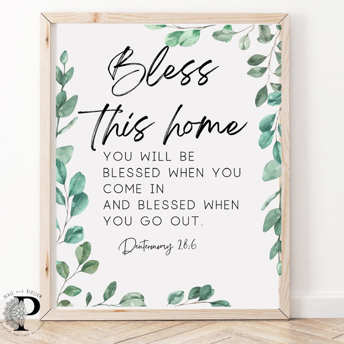 Bless This Home Deuteronomy 28:6 Bible Verse Print