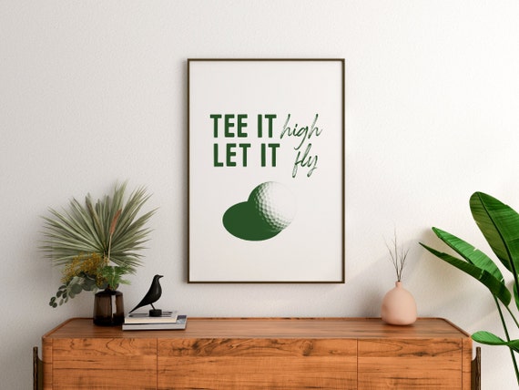 Birthday Gift Golf Wall Art For Him Golfer Poster Living Room Office