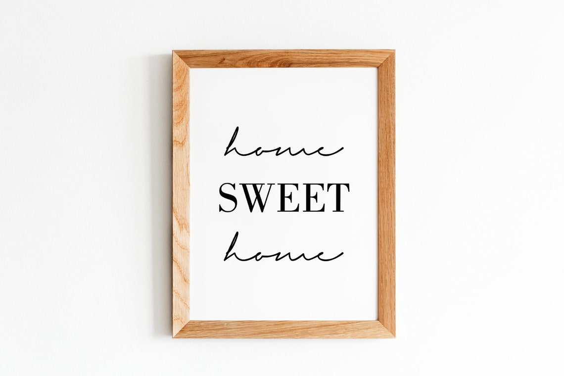 Home Sweet Home Script Serif Typography Farmhouse Quote Poster - Image 5