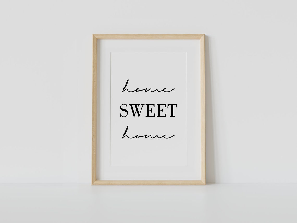 Home Sweet Home Script Serif Typography Farmhouse Quote Poster - Image 4