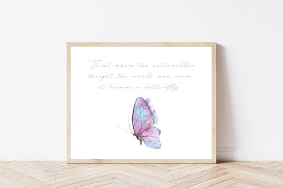 File Butterfly Quote Reading Nook Decor Classroom Decor Homeschool Decor Playroom Print Playroom Decor Nursery