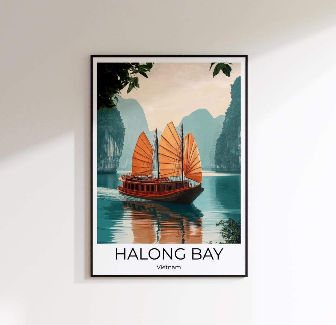 Halong Bay Vietnam Travel Poster Of Vietnam Wall Art Vietnam Travel Vietnam Halonf Bay Wall Decoration - Image 2