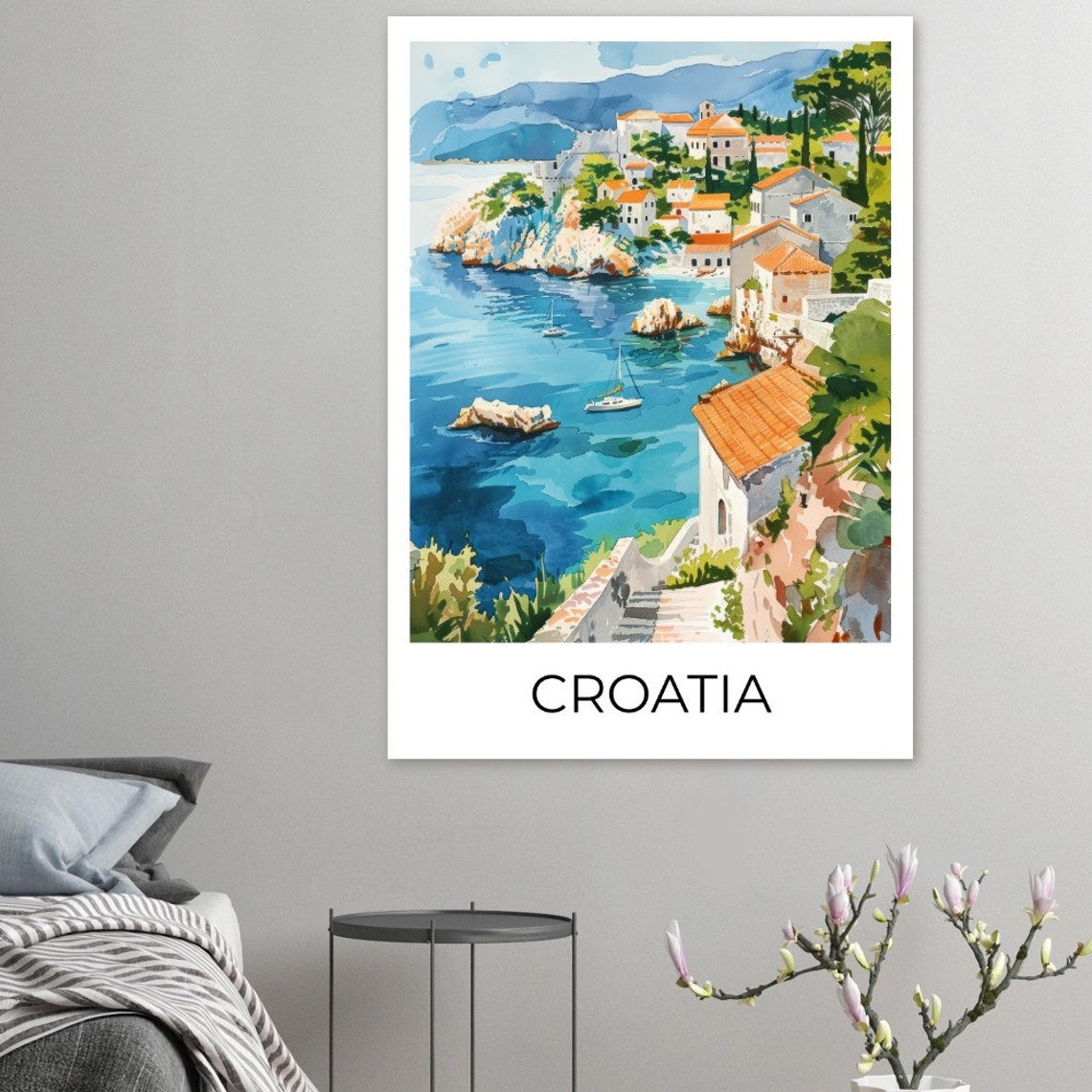 Croatia Watercolor Poster Of Croatia Travel Poster Croatia Travel Print Croatia - Image 4