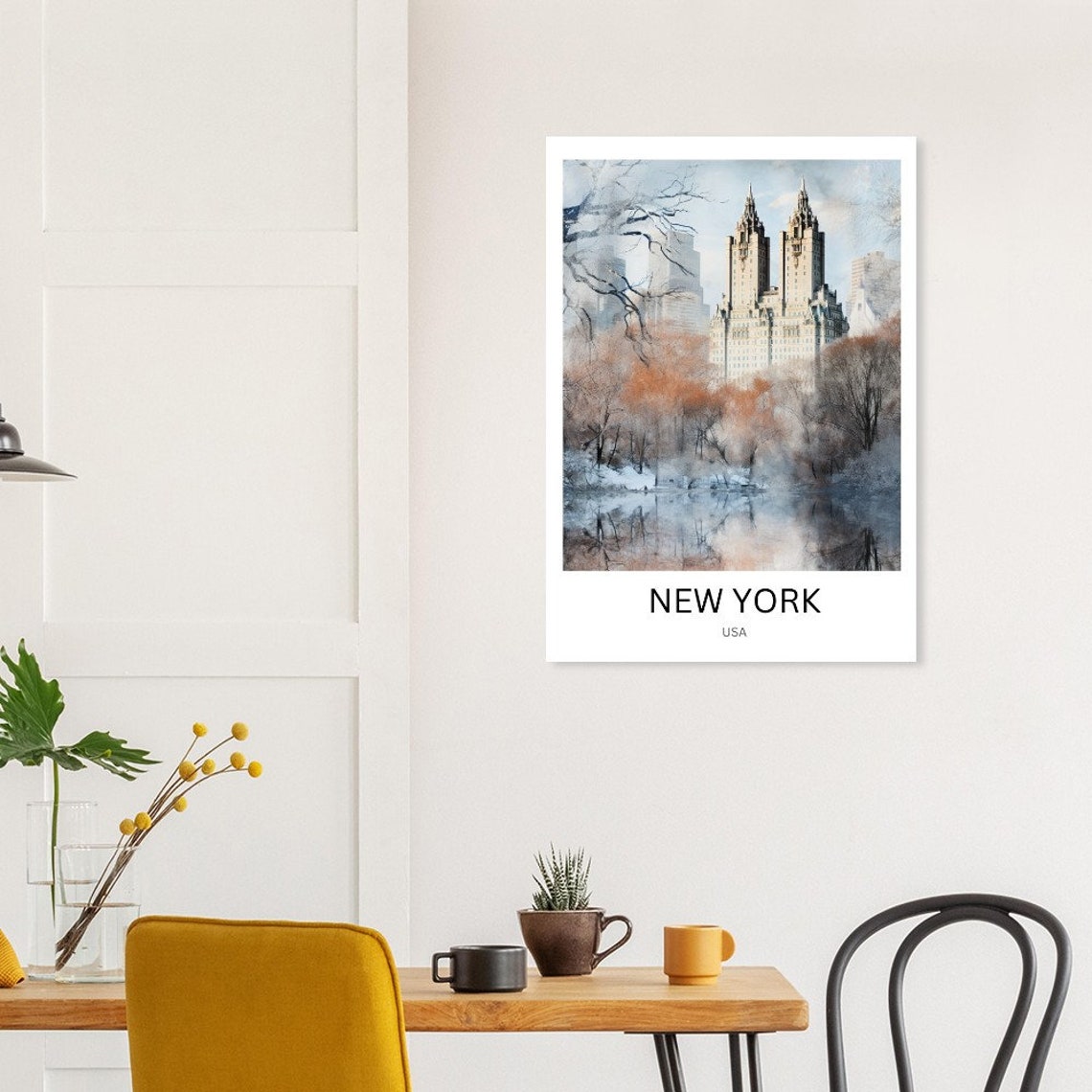 New York Travel Poster Manhattan Skyline Statue Of Liberty Travel Poster New York Gift New York Travel Souvenir New York City Print - Image 2