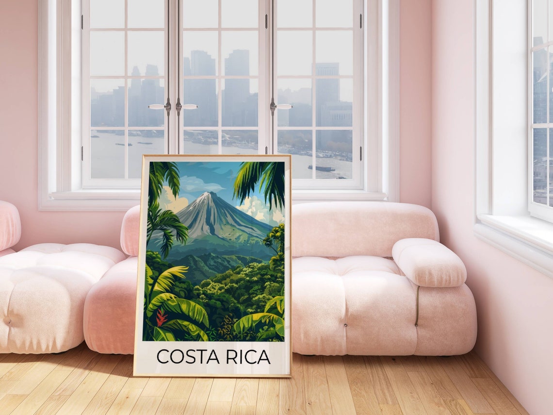 Costa Rica Travel Poster Travel Print Costa Rica Costa Rica Arenal Volcano Costa Rica Gift Costa Rica Travel Print - Image 5