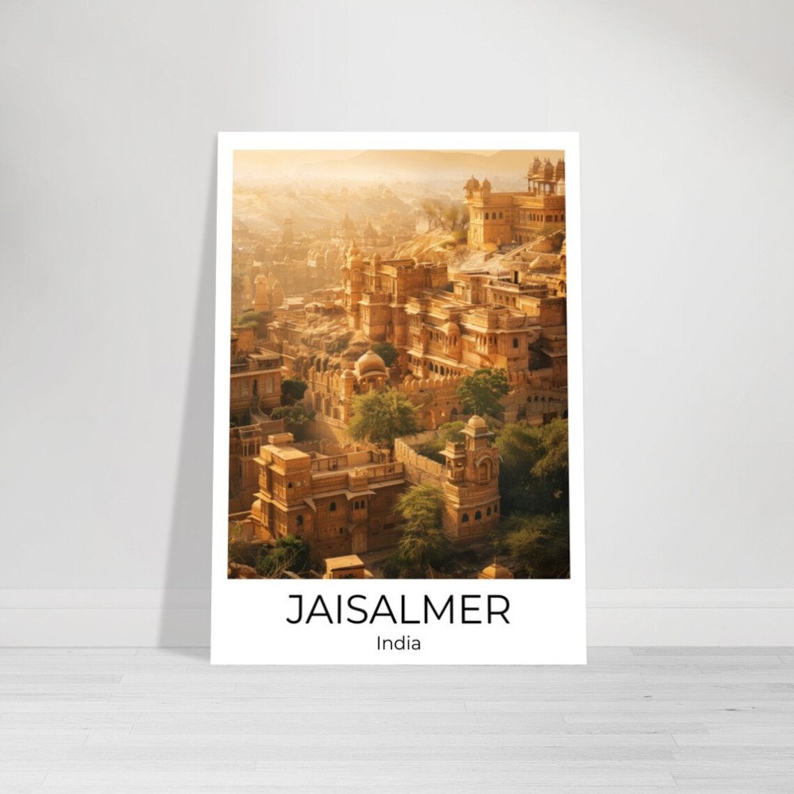 Jaisalmer India Golden Fort Palace Desert City Sunset Travel Poster - Image 3