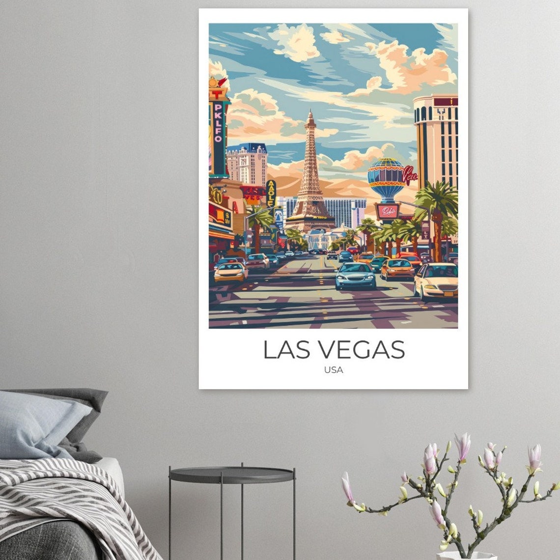 Las Vegas Travel Poster Las Vegas Travel Print Las Vegas Poster Wall Art Las Vegas Vintage Poster Travel Poster Las Vegas Print - Image 2