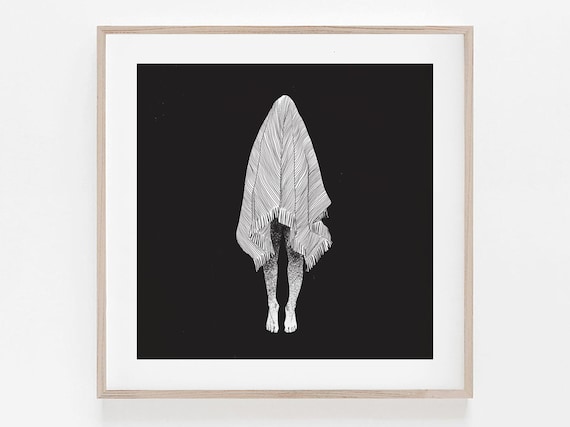 Haunted Throw Gicle Print Eerie Art