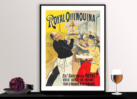 Royal Quinquina Vintage Fooddrink Poster Beverages Art Print Gift Idea Wall Decor