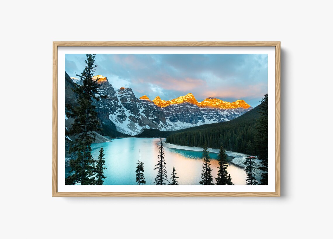 Moraine Lake Sunrise, Banff National Park Art Print