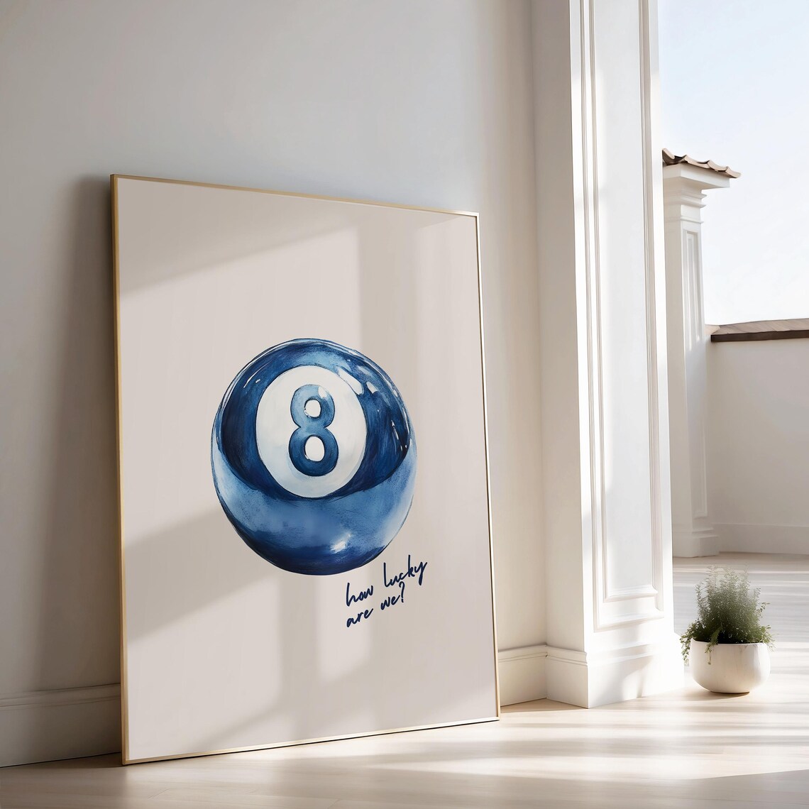 8 Pool Ball Print, Retro Maximalist Poster - Image 3