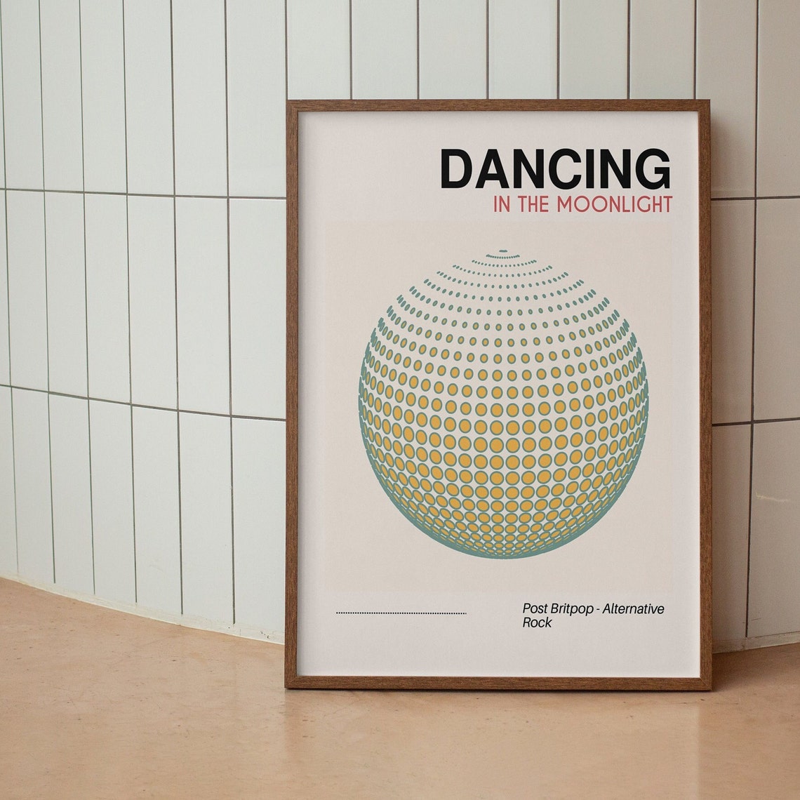 Dancing in the Moonlight Disco Ball Britpop Song Retro Poster