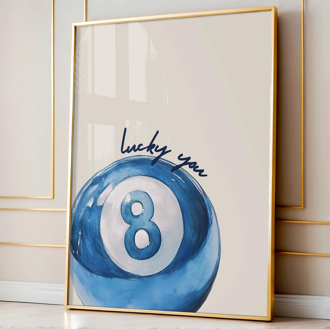 8 Pool Ball Poster, Retro Maximalist Apartment Decor - Image 5