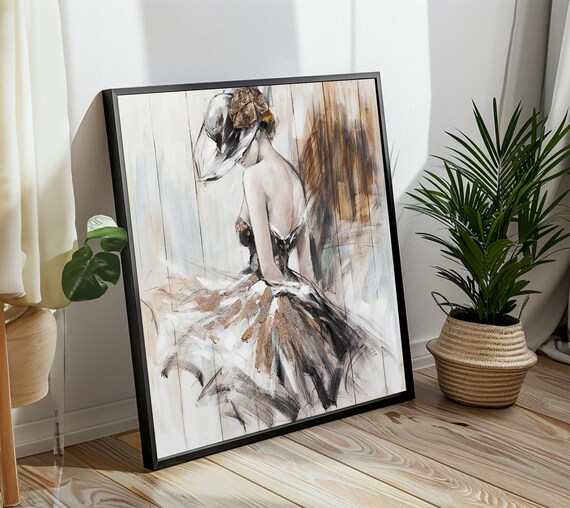 Elegant Ballet Dancer With Hat Graceful Romantic Dance Poster