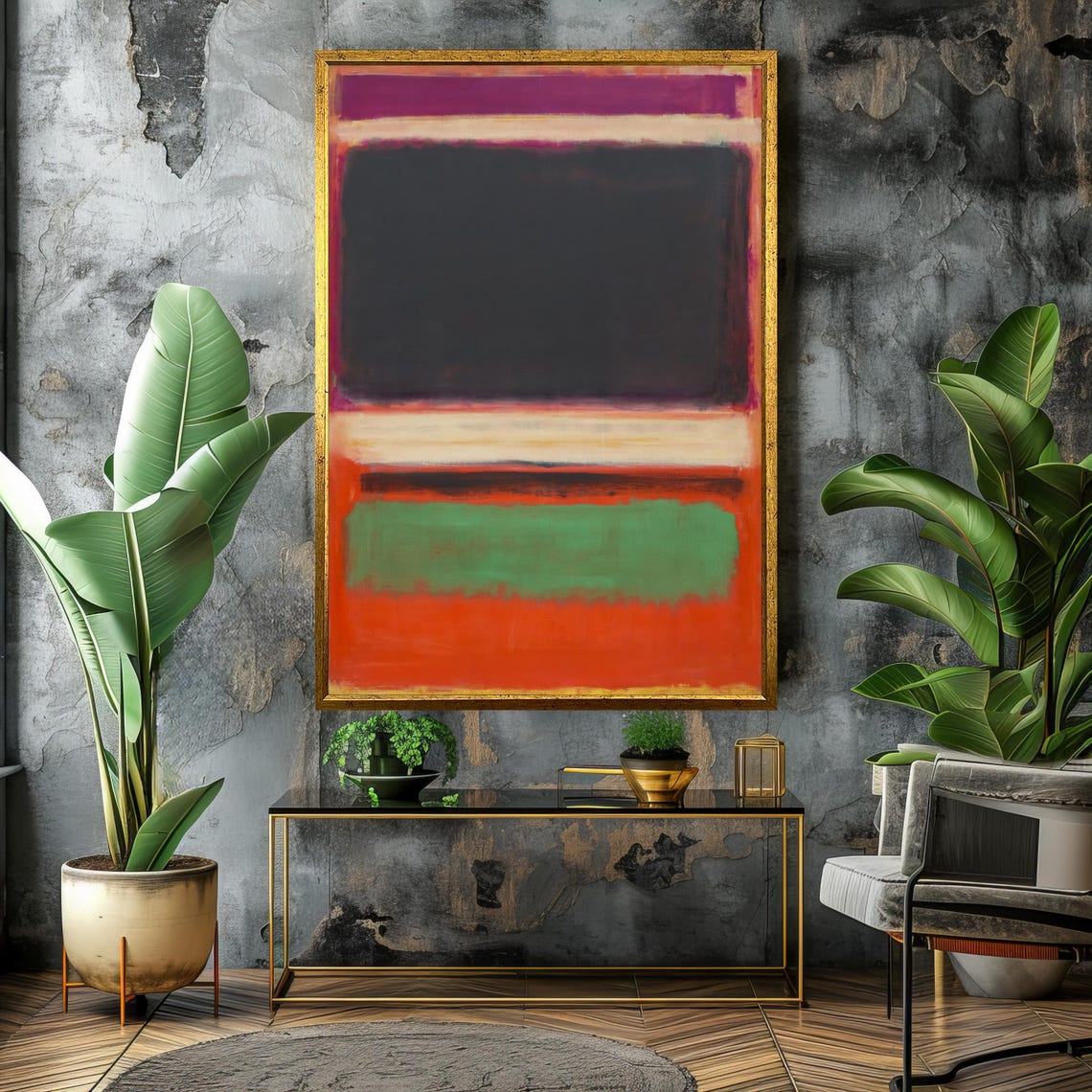 Mark Rothko Style Vivid Multi Color Abstract Blocks Art Poster - Image 4