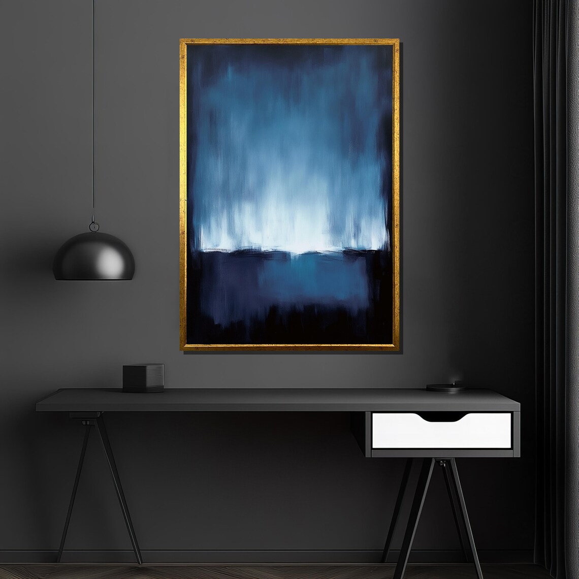Mark Rothko Deep Blue Abstract Art Print - Image 4