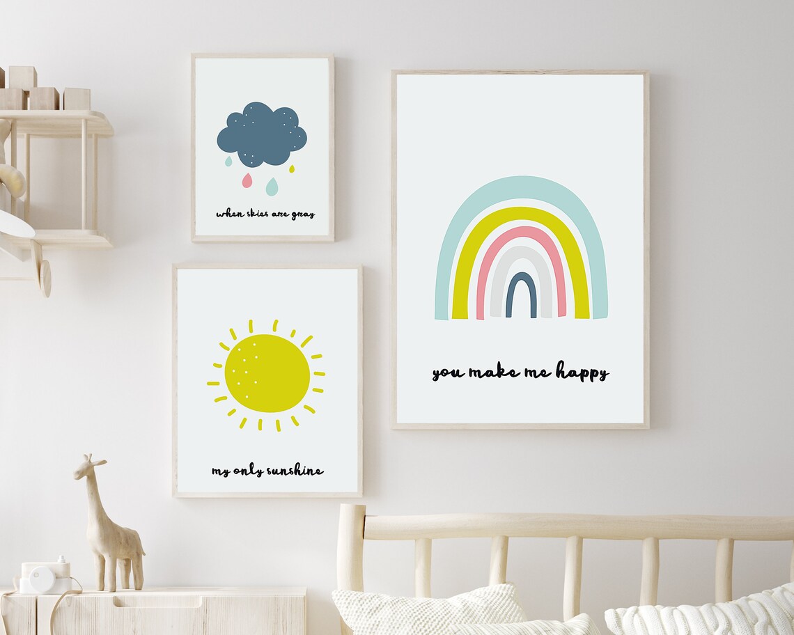 Rainbow Print Nursery Decor, Girls Bedroom Art Print - Image 3