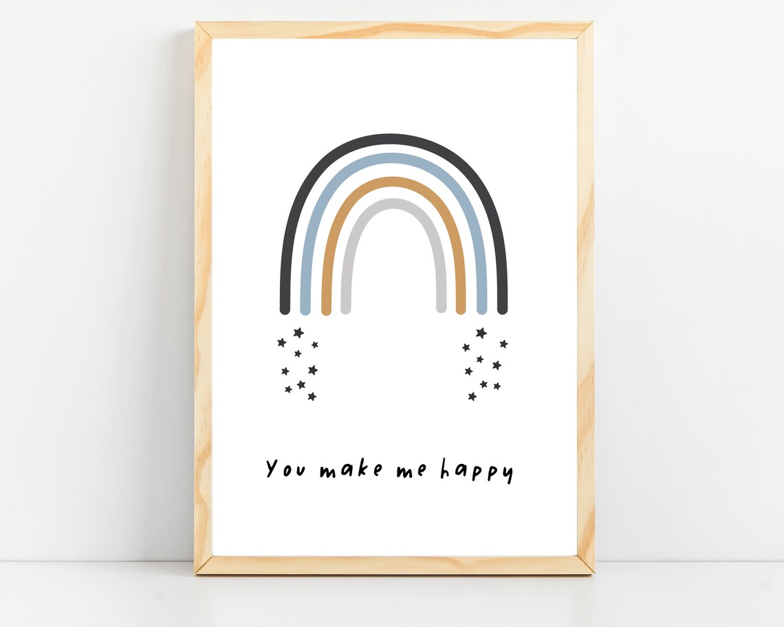 Baby Boy Rainbow Nursery Art Print for Kids' Rooms - Image 4