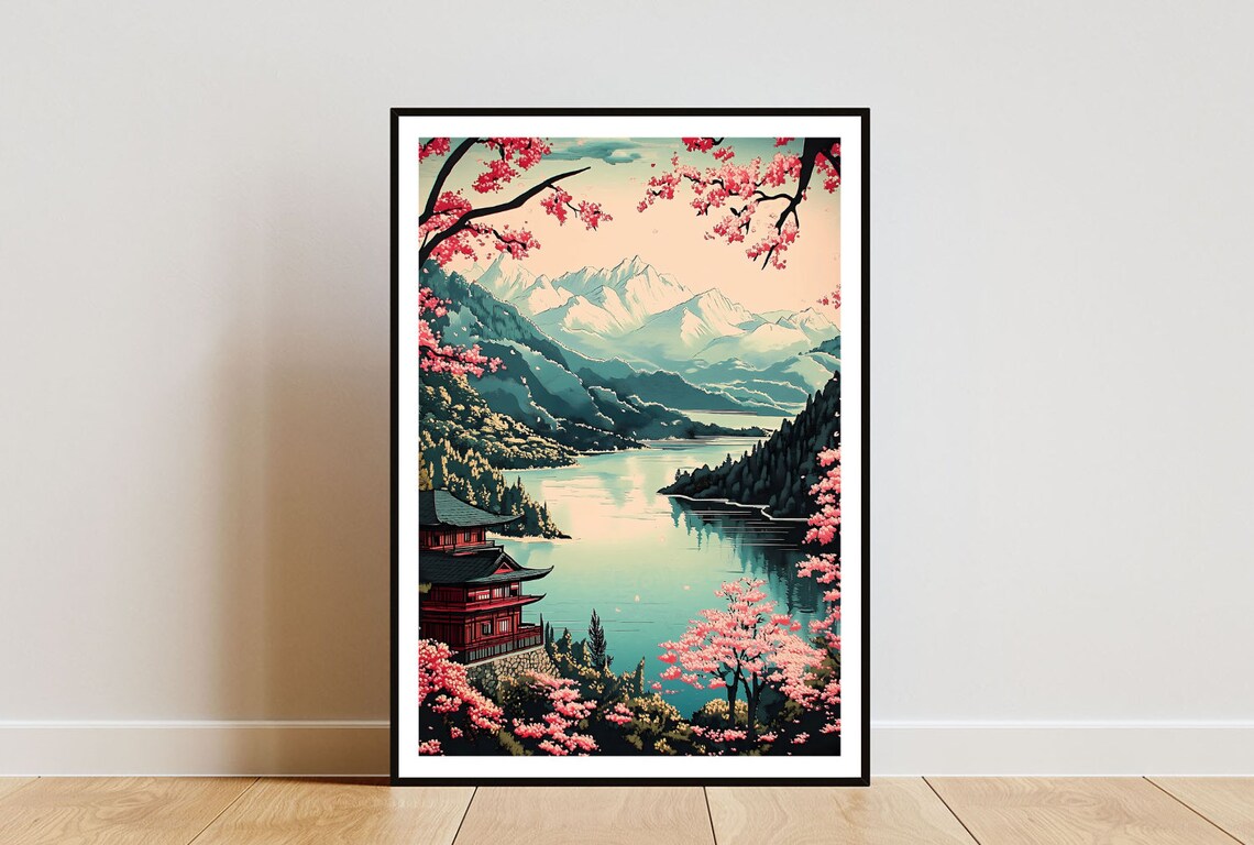 Japanese Countryside Retro Anime Poster Print