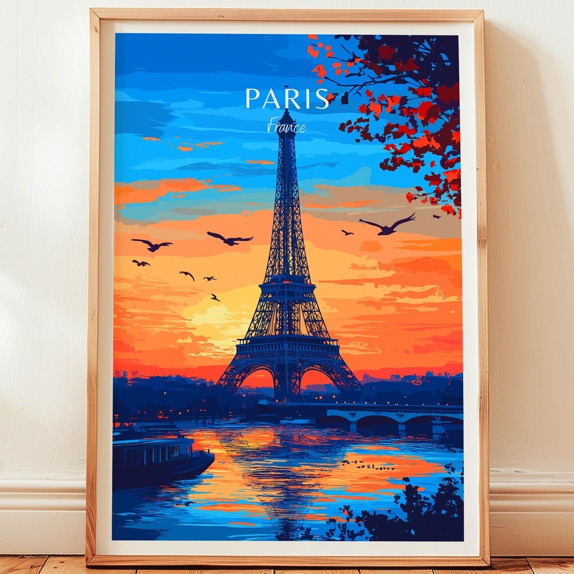 Paris Travel Poster, France Travel Art Print