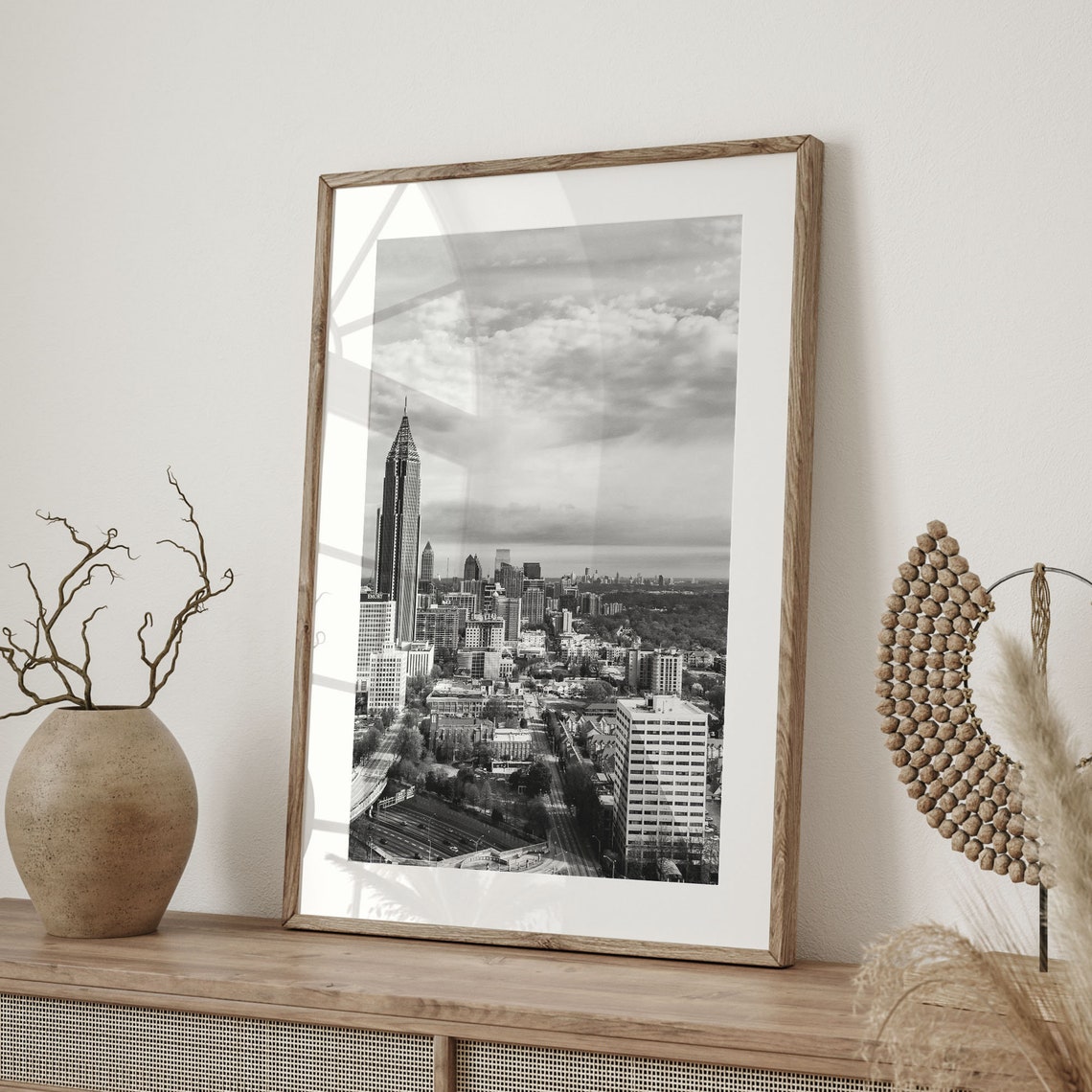 Atlanta Black And White Print Downtown Atlanta Wall Art Atlanta Poster Georgia Photo Usa Cityscape Decor North America C19 182 - Image 2