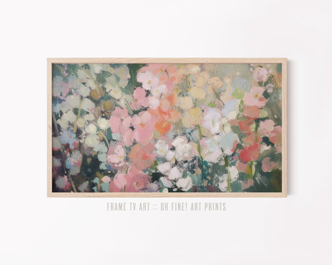 Spring Abstract Floral, Neutral Modern Botanical Art Print