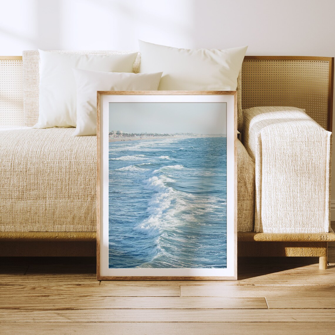 Santa Monica Beach Art Print, California Poster - Image 2